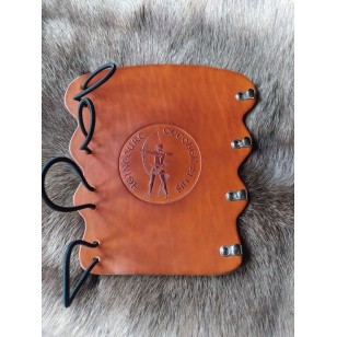 Archery Bracer - Elastic Style fits all sizes - Tooled Agincourt Archer Design